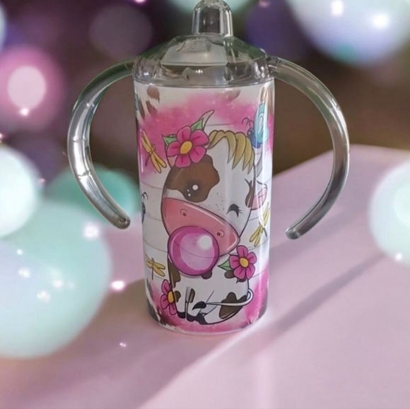 Artisan Other - Baby Cow 12oz Sippy Cup with 2 lids